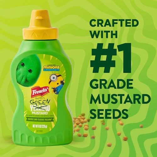 French’s Goomi’s Green Mustard, Tastes Like Classic Yellow, No Flavors or Colorants from Artificial Sources, Limited Edition Offering While Suppli thumbnail