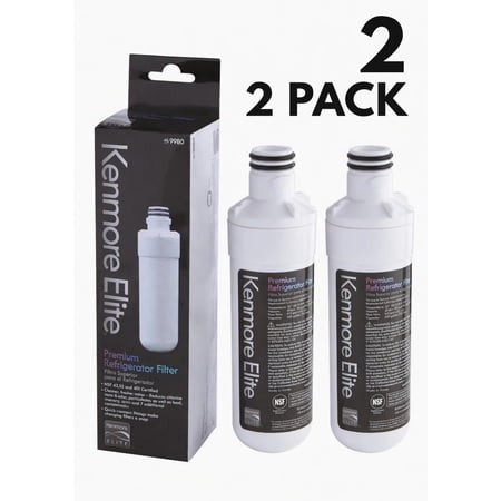 2-Pack 9980 Refrigerator Water Filter Compatible for LG LT1000P and Kenmore Elite 46-9980  ADQ747935