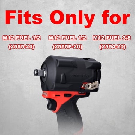 PASEJDO-49-16-2554 Impact Driver Protective Boot Fit for M12 Fuel 1/2 (2555-20  2555P-20) and 3/8 Stubby Impact Wrenches (2554-20)