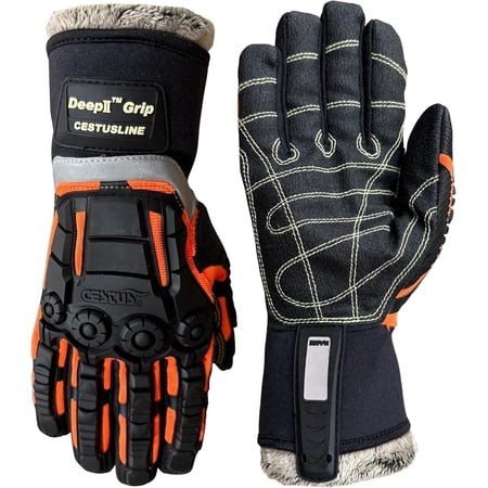 5075  Winter Work Gloves for Cold Weather  Detachable Faux Fur Glove Liner Insulation  Impact Resistant Safety Gloves