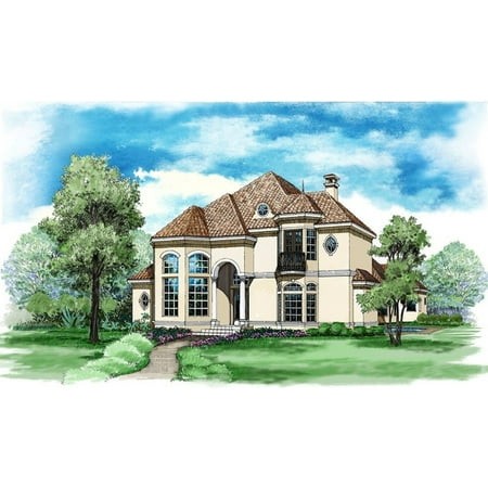 015-1066: Luxury Narrow Lot 3 Bed  4 Bath Luxury Home Plan  3943 Sq Ft: Full Blueprints with License to Build by Home Plan Marketplace - Lesuto