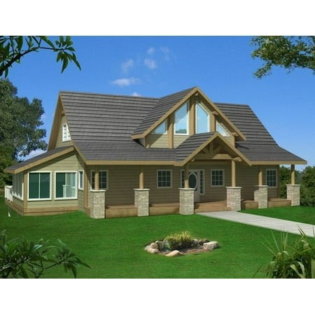 001-3251: Mountain 3 Bed  3 Bath Luxury Home Plan  2281 Sq Ft: Full Blueprints with License to Build by Home Plan Marketplace - Lesuto