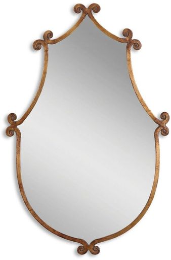 Gold Burnished Framed Mirror Home Hallway Dressing Decor Glass Wall