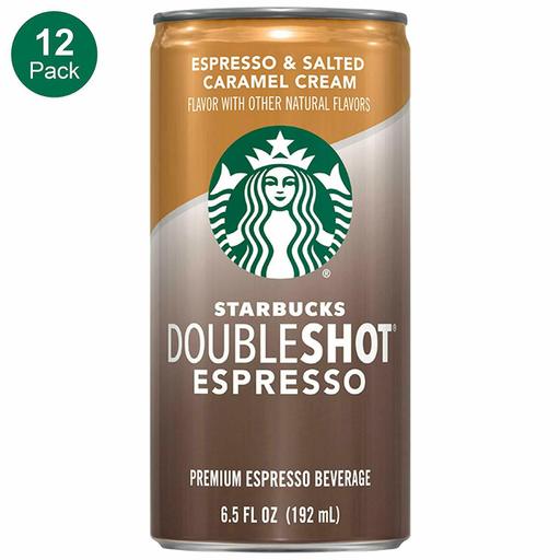 Starbucks, Doubleshot Espresso, Salted Caramel, 6.5 Fl Oz. Cans (12 Pack)
