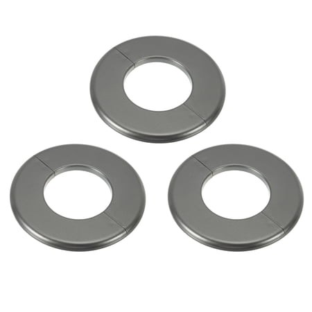 3Pack Wall Split Flange  ABS Self-Adhesive Escutcheon Plate for 64mm/2.5  Diameter  Water Pipe Cover for Kitchen Toilet Faucet Decoration  Grey