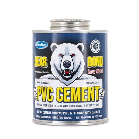 ComStar PVC Cement  Fast-Setting Medium Viscosity High Strength Solvent Cement for PVC Pressure Pipe & Fittings  Low V.O.C. Exceeding ASTM D-2564 Stan