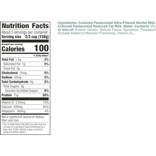 Yoplait Protein Yogurt Cultured Dairy Snack, Vanilla Flavored, Gluten Free Protein Snacks, 1 Lb 14 Oz Tub thumbnail