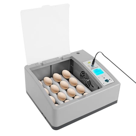 Egg Incubator 16 Eggs Automatic Egg Turner Digital Poultry Incubator with Temperature Control Humidity Air Circulation LED Egg Candler LCD Display Chi