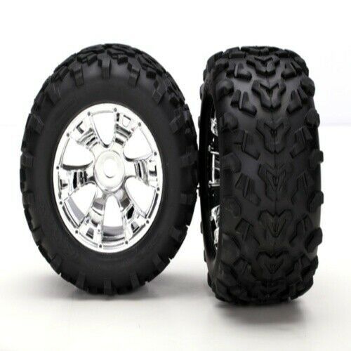 NEW Traxxas Summit E-Maxx E-Revo Maxx Tires on Geode Wheels (2) 5674