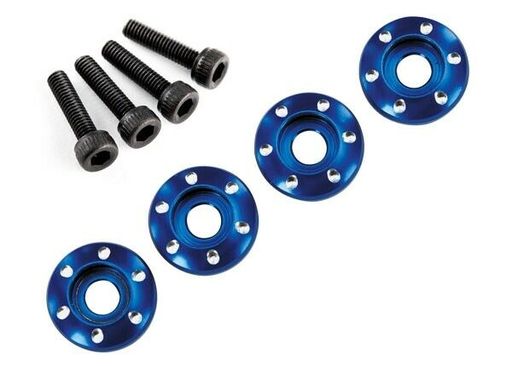 Traxxas TRA7668 Blue Aluminum Wheel Nut Washers(4) 3x12mm: 1/18 LaTrax Teton
