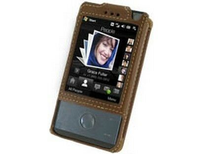 Sleeve Style Leather Case Brown for HTC Touch Diamond