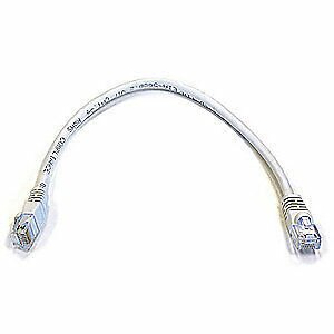 MONOPRICE Patch Cord, Cat 6,Booted, White,1.0 Ft, 2292