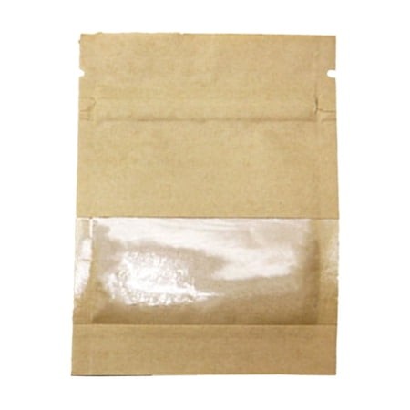 100 Packs of Kraft Paper Sealed Bags - Not Easy to Tear  Waterproof and Well-sealed. Suitable for Preserving Various Items (yellow S)