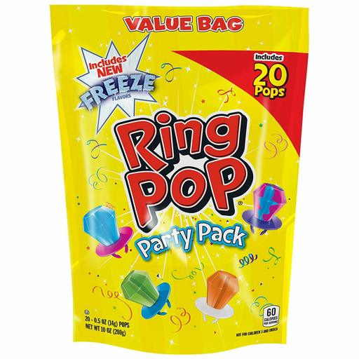 Ring Pop Individually Wrapped Variety Party Pack 20 Count Candy Lollipop Suc