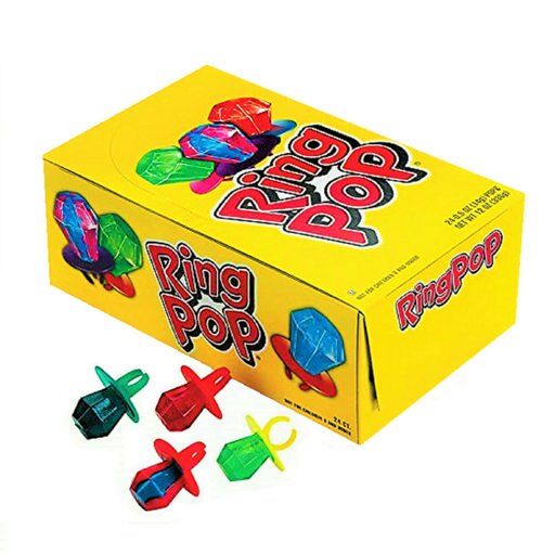 Ring Pop Individually Wrapped Candy, Assorted Flavors, 24 Count