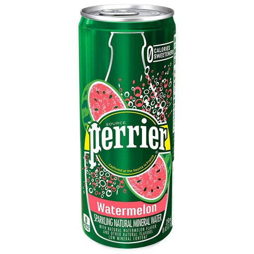 Perrier Watermelon Flavored Carbonated Mineral Water, 8.45 Fl Oz. Slim Cans (30