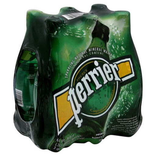 Perrier Sparkling Natural Mineral Water - Pack of 6 Plastic Bottles 16.9 Fl. Oz