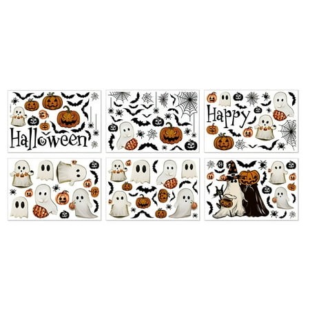 CCOCC 2026 New Halloween Decorations - Reusable Window Clings for Halloween Party Decorations Indoor Outdoor Pumpkin Ghost Window Decor Stickers for O