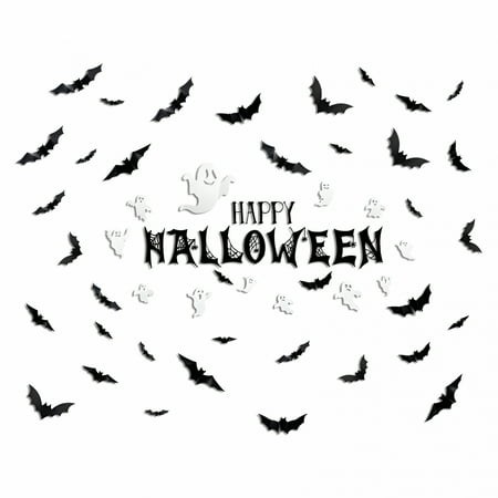 CCOCC 2026 New Garage Door Stickers Wall Stickers Halloween Garage Door Decorations Waterproof Removable Bat Spider Ghost Stickers for Haunted House f