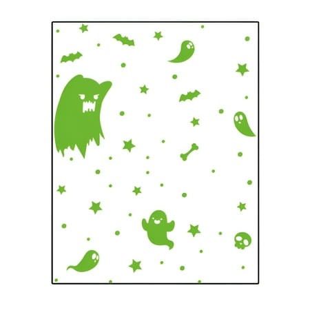 CCOCC 2026 New Glow in the Dark Window Decals Luminous Stickers Ghost Wall Stickers Bat Wall Stickers Night Glow Decals for Halloween Theme Party for 