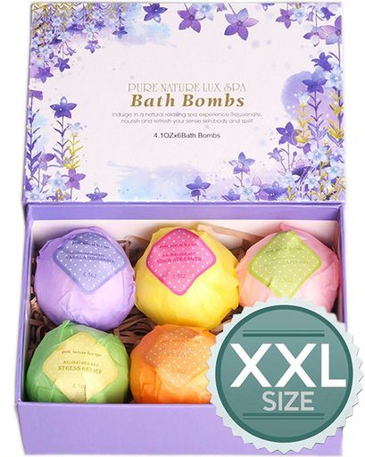 Luxspa Bath Bombs Gift Set - Las Mejores Efervescentes De Burbujas Naturales.