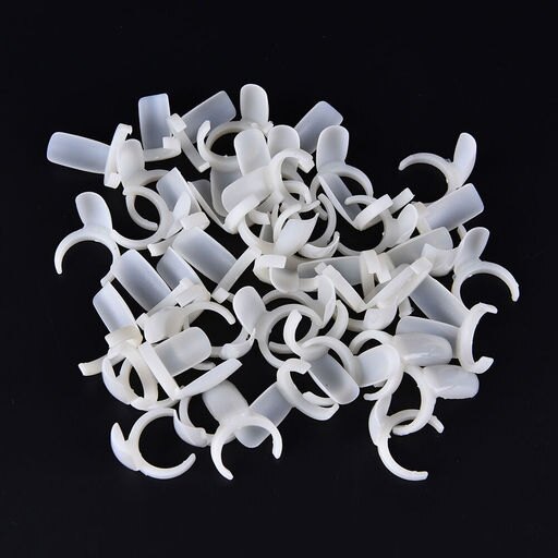 50 Pcs Polish UV Gel Color Pops Display Nail Art Ring Style Nail Tips RS