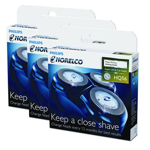 Norelco HQ56 Replacement Shaving Heads for 4601X /4807 Models 3 Pack