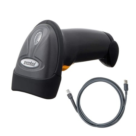 LS2208 General Purpose Handheld 1D Bi-Directional Laser Barcode   Black