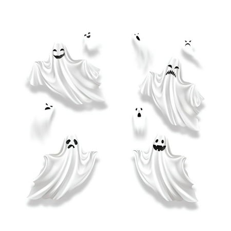 CCOCC 2026 New Halloween Window Clings Decorations - Cute Pumpkin Ghost Witch Skeleton Stickers Double-Sided Indoor/Outdoor Decals for Home Office Sho