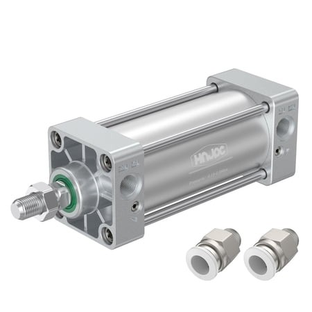 Cylinder 2 Inch (50) Bore Diameter 3 Inch (75) Stroke  Double Acting Aluminum Pneumatic Cylinder for Industrial Automation (5075)