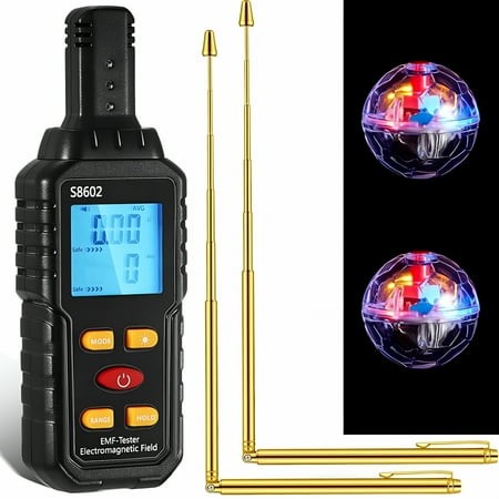 GJX 2026 New Ghost Hunting Kit – Emf Detector LED Cat Balls&Copper Dowsing Rods for Paranormal Investigations for Home Basement Attic Haunted Locati