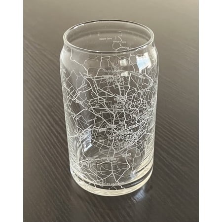Beer Can Glass 16 Oz Urban City Map Ho Chi Minh City Vietnam