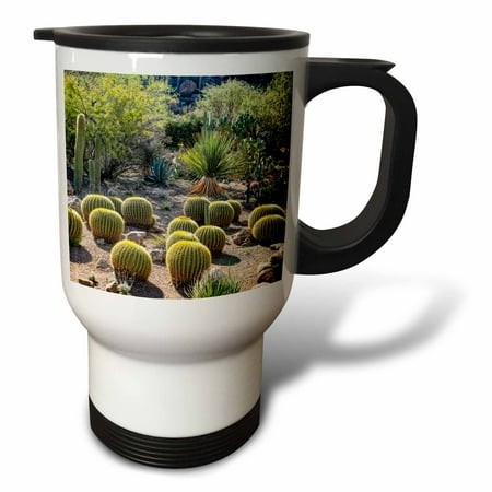 3drose  Arizona  Usa. Saguaro Cactus  14oz Stainless Steel Travel Mug