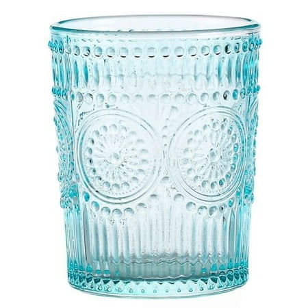 1 Pcs Blue Drinking Glasses  Vintage Drinking Glasses 10 Oz  for Cocktails  Mixed Drinks  Whiskey  Beverage  Water  Milk and Juice