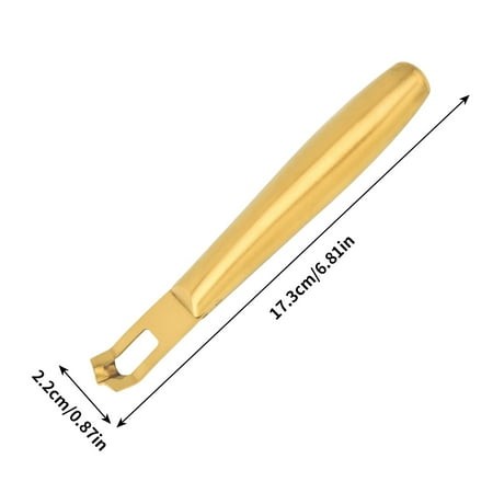 Leodye 1PCS All-steel Hollow Handle Lemon Grater Sharp Durable Home Bar Grapefruit Peel Cocktail Tool -6.81*0.87IN
