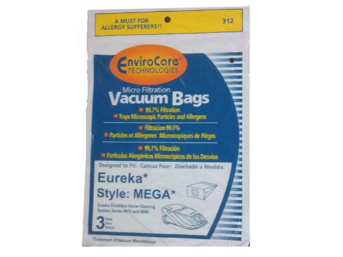 Eureka Style Mega Micro Allergen Vacuum Bags Type Vac 6975  6990 58624A-12 Type [63 Bags]