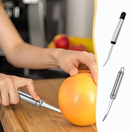 Stainless Steel Grapefruit Peeler Curved Serrated Cutter  Easy Fruit Peeling Tool for Orange Pomelo and Citrus  Sharp Kitchen Fruit Knife for Home Fru
