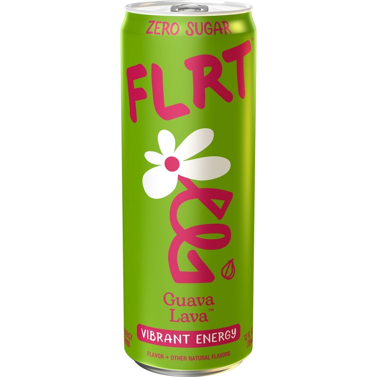 ⚡🌺 FLRT Guava Lava Sugar Free Energy Drink – 12 Fl Oz Cans, Pack of 6 ⚡🌺 thumbnail