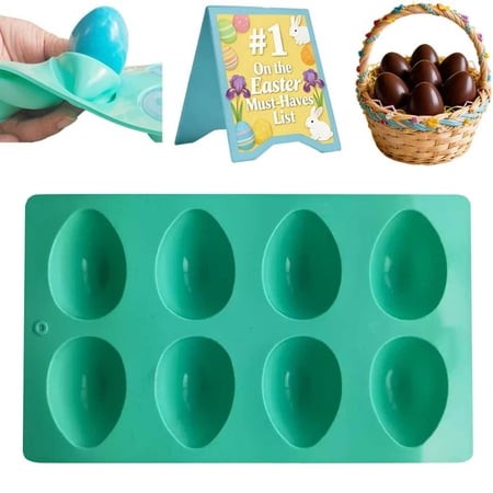 Silicone Egg Molds Easter Cake Pop Shapes Shaped Mold for Baking Chocolate Bites Candy Butter Eggs Rings Bread Cubes Supplies Deviled Dessert Cookie C