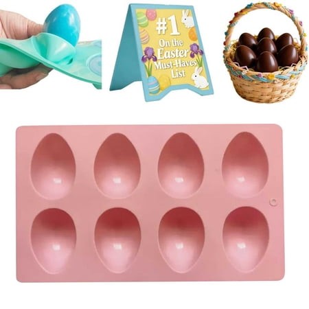 Silicone Egg Molds Easter Cake Pop Shapes Shaped Mold for Baking Chocolate Bites Candy Butter Eggs Rings Bread Cubes Supplies Deviled Dessert Cookie C