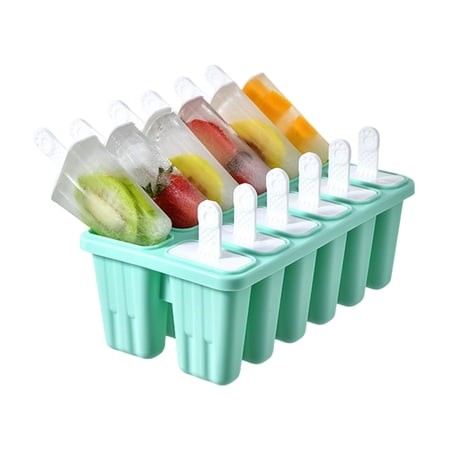 Premium Ice Cream Maker Mold - Easy-Release Reusable Ice Lattice with 12 Compartments  Food-Grade Material  Demoulding Water Injection Port  and Conve
