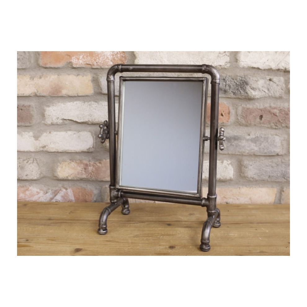 Industrial Rectangle Cheval Dressing Table Bathroom Makeup Pipe Mirror