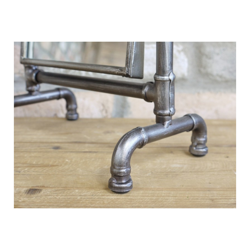 Industrial Rectangle Cheval Dressing Table Bathroom Makeup Pipe Mirror thumbnail