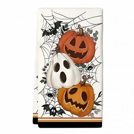 AUQ 2026 New Halloween Kitchen Towels Trick or Treat Dish Towel Ghost Towels Pumpkin Truck Tea Towels for Kitchen for Kitchen  Dining  Bakery  Cafe 40