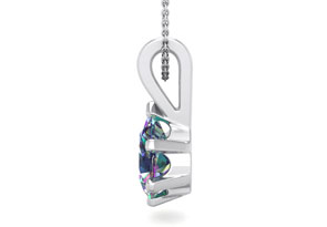 1 Carat Pear Shape Mystic Topaz Necklace in Sterling Silver, 18 Inches by SuperJeweler thumbnail