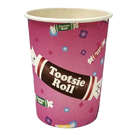 Tootsie Roll Valentines Day or Birthday 9 Oz. Disposable Party Cups - 1 Pack of 8