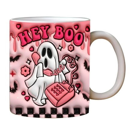 ACDANC 2026 New Pumpkin Coffee Cup with Ghost Halloween Coffee Mug Halloween Ceramic Coffee Mug Halloween Tumbler Cup Perfect and Best Gifts for Coffe
