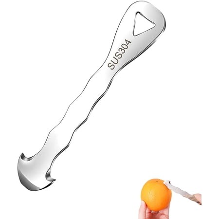 JJEAN-Stainless Steel Citrus Peeler Tool – Orange Peeler for Kitchen  Lemon Peeler  Grapefruit Peeler  Effortless Fruit Peeler with Sharp Blade  Erg