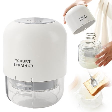 Greek Yogurt Maker with Lid  1.5Qt Yogurt Strainer with Ultra Fine Mesh & Press System  Thick High Protein Yogurt in Hours  BPA-Free Whey Separator fo
