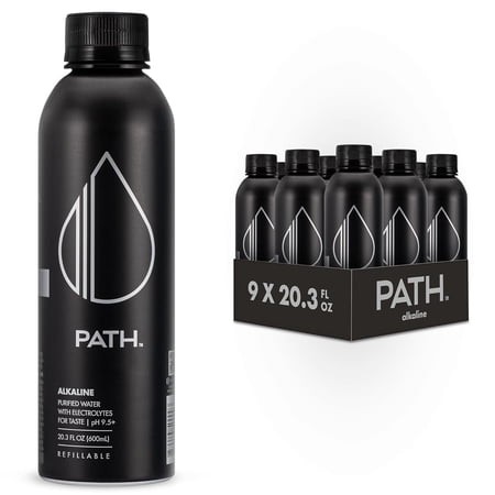 PATH Water Ultra-Purified Alkaline Water  20 Fl Oz  12 Pack Aluminum Bottles